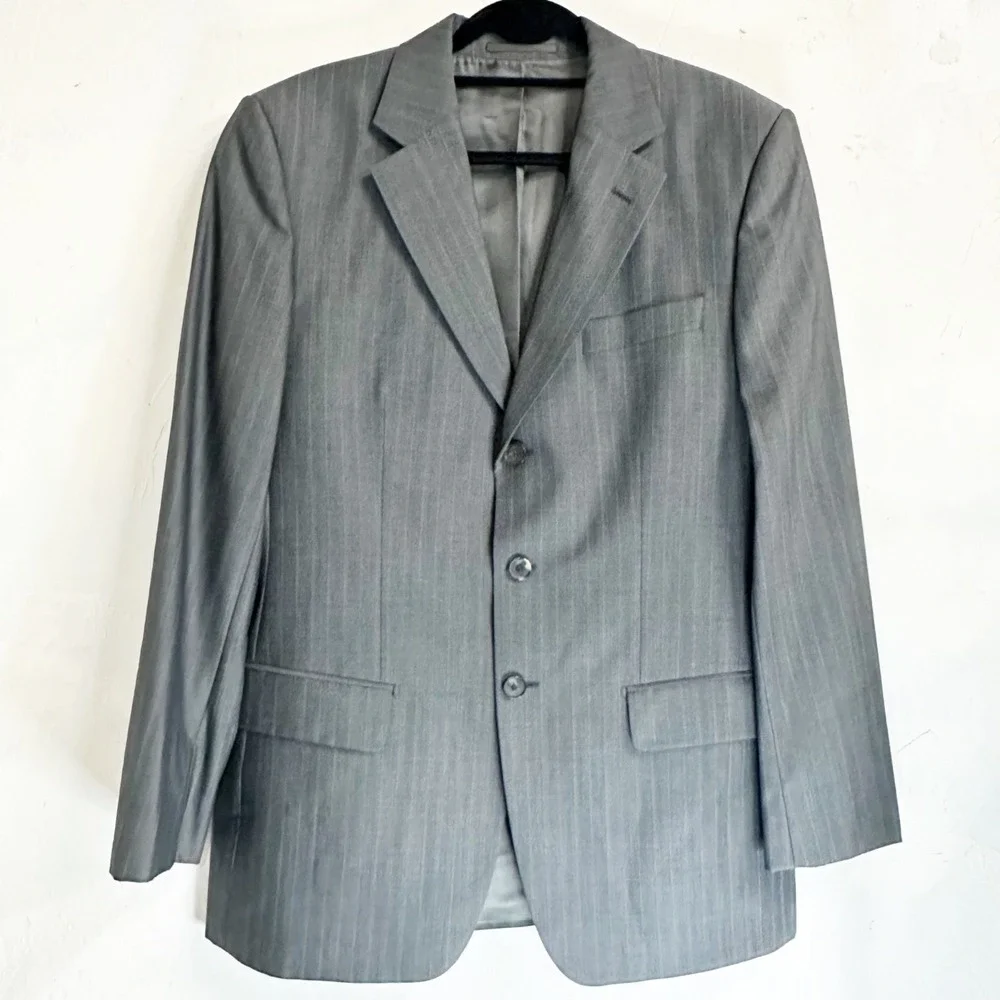Hugo Boss Foster Super 130 Slim Fit Blazer Suit Men's Size 40 Gray Three Button